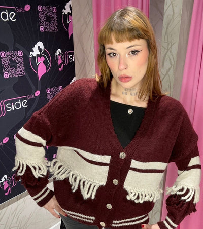 Cardigan con frange