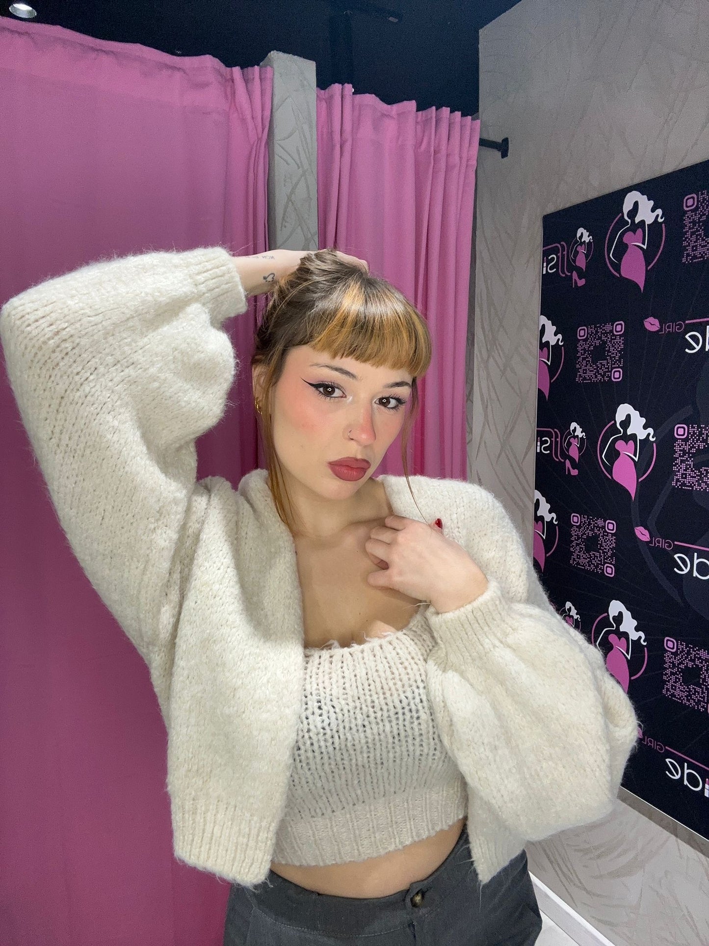 Cardigan con canotta