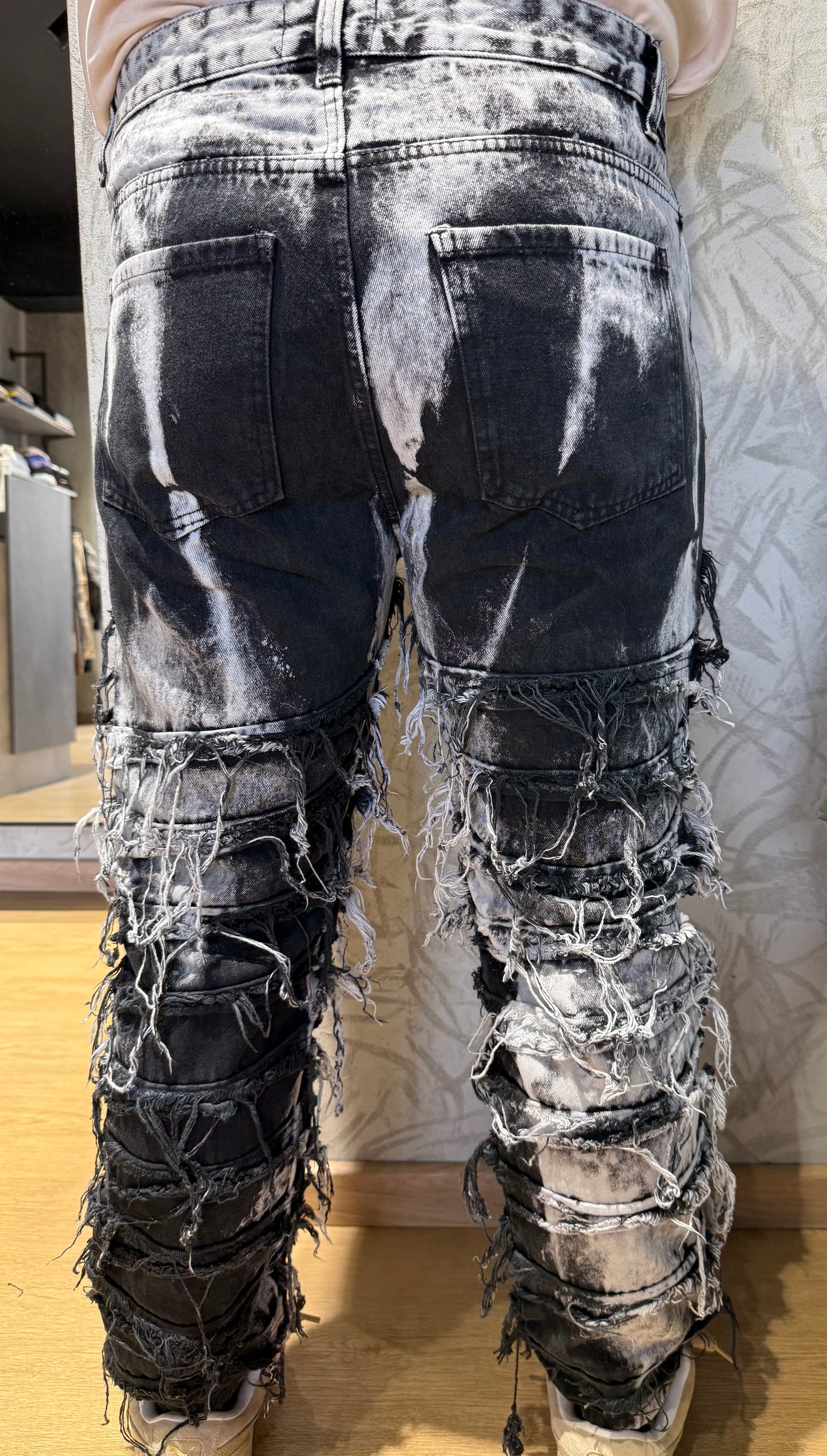 Jeans baggy stripped BF01