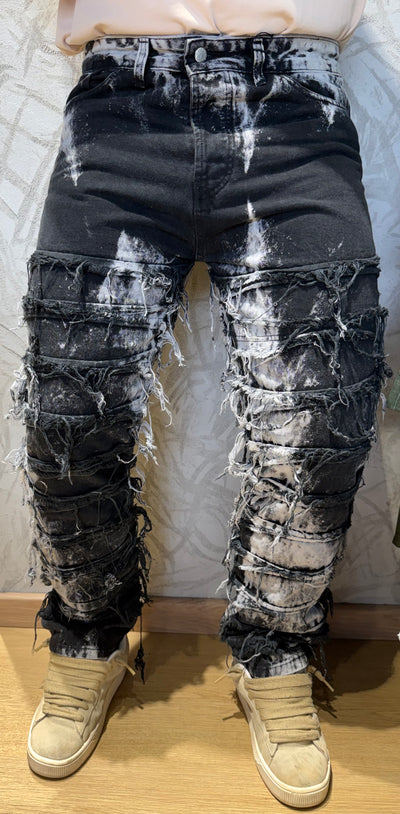 Jeans baggy stripped BF01