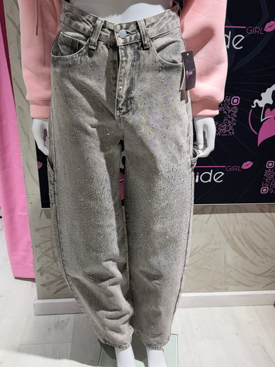 Jeans Baloon Strass #0182