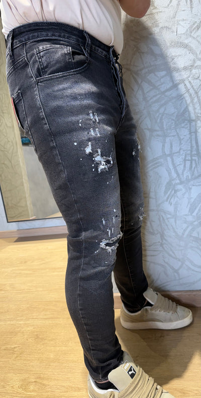 Jeans skinny vernice con strappi JC7546