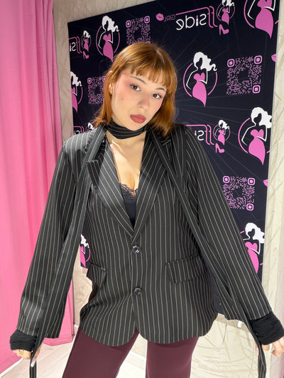 Blazer Gessato Cinta #0041