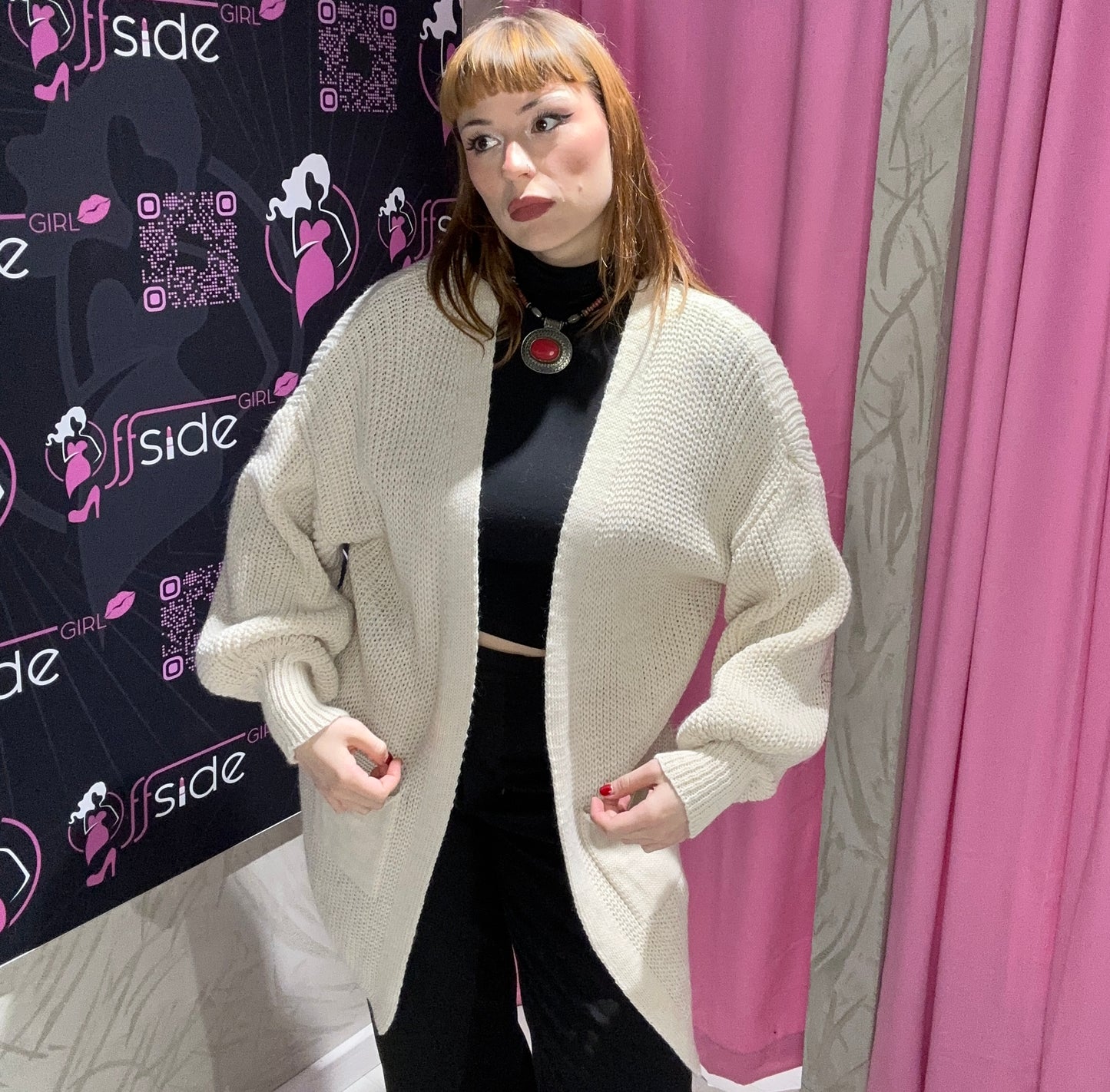 Cardigan lungo con tasche