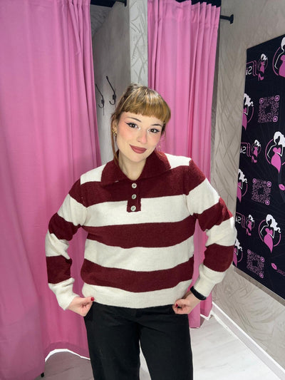 Maglione a righe