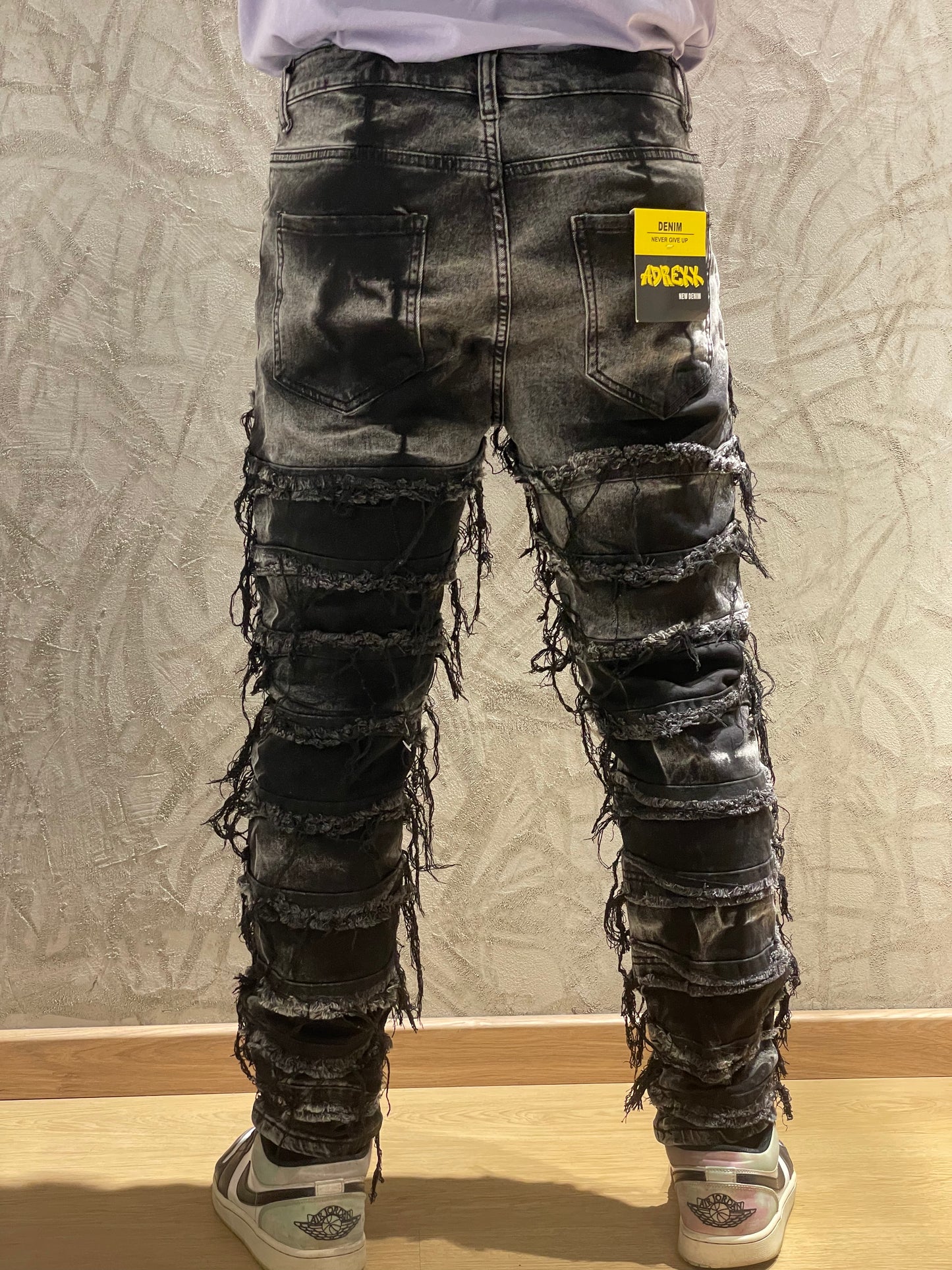 Jeans black stripped JC7832G